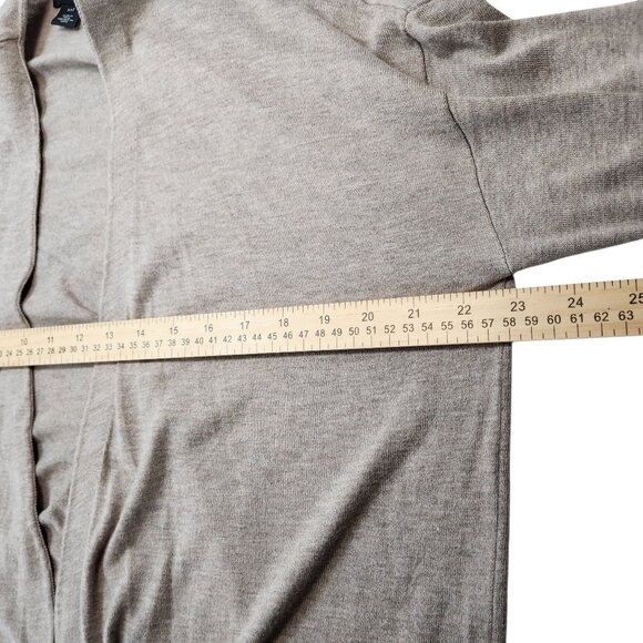 Halogen Cashmere Kissed Open Front Cardigan Womens XXL 2XL Tan Sweater Boho O06X - Picture 5 of 6